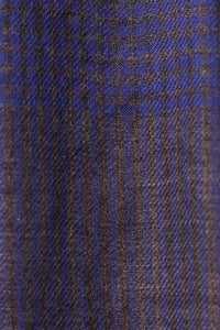 Midnight Blue Classic Checks Woven Wool Scarf - Blue Grey | SVEŽElife