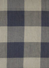Box Checks Twill Weave Cotton Scarf - Grey Beige