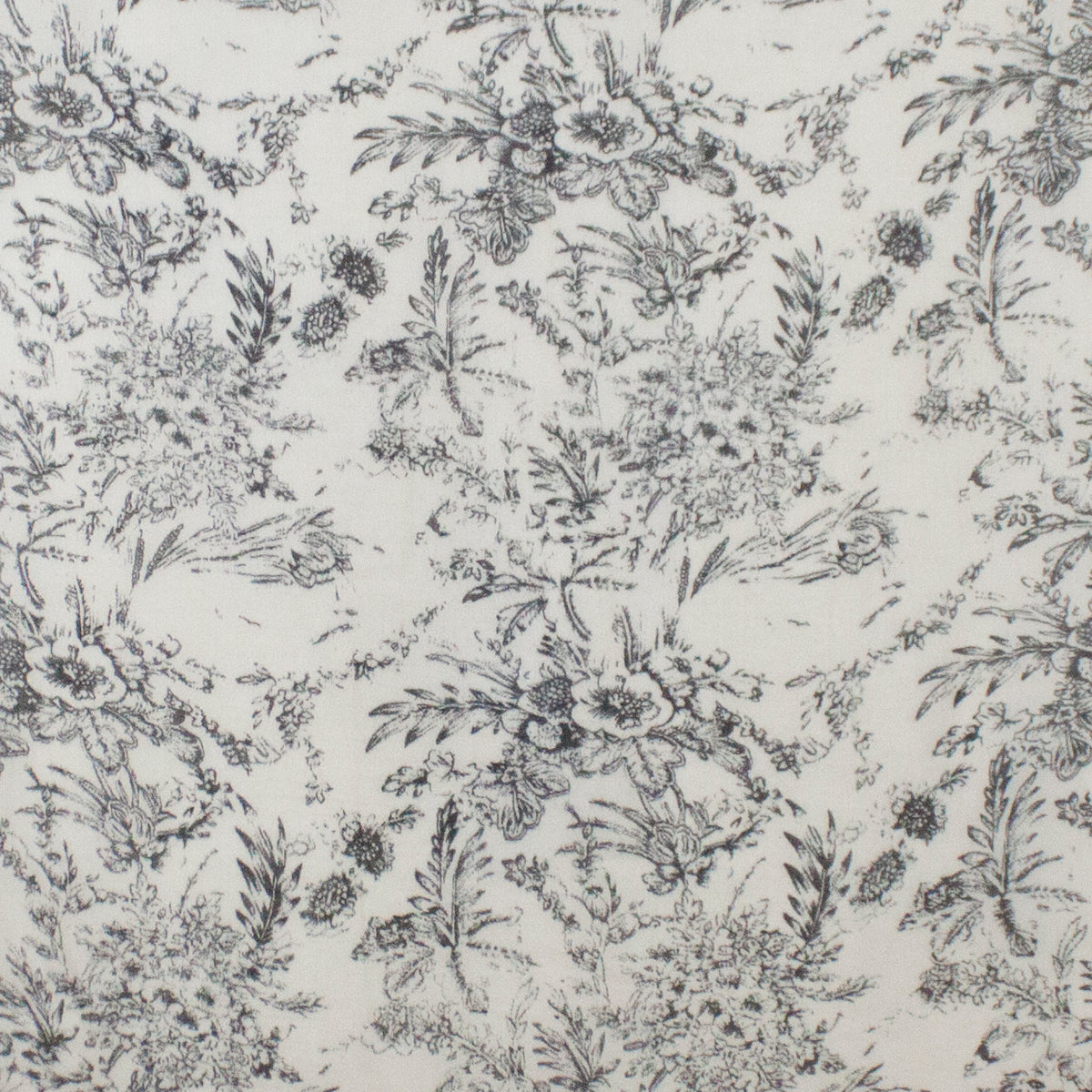 Sketchy Floral Print Merino Wool Scarf - Off White