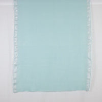 Twill Weave with Silver Lurex Border Merino Wool Scarf - Mint Green