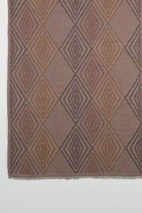 Concentric Diamonds Fine Wool Jacquard Scarf – Grey Yellow | SVEŽElife