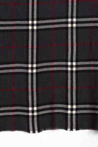 Window Checks with Big Diamond Weave - Charcoal Black White