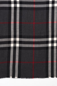 Checks with Small Diamond Weave - Charcoal Black White