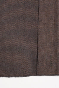 Novelty Diamond Weave Cashmere Wool Scarf - Grey Rose Pink